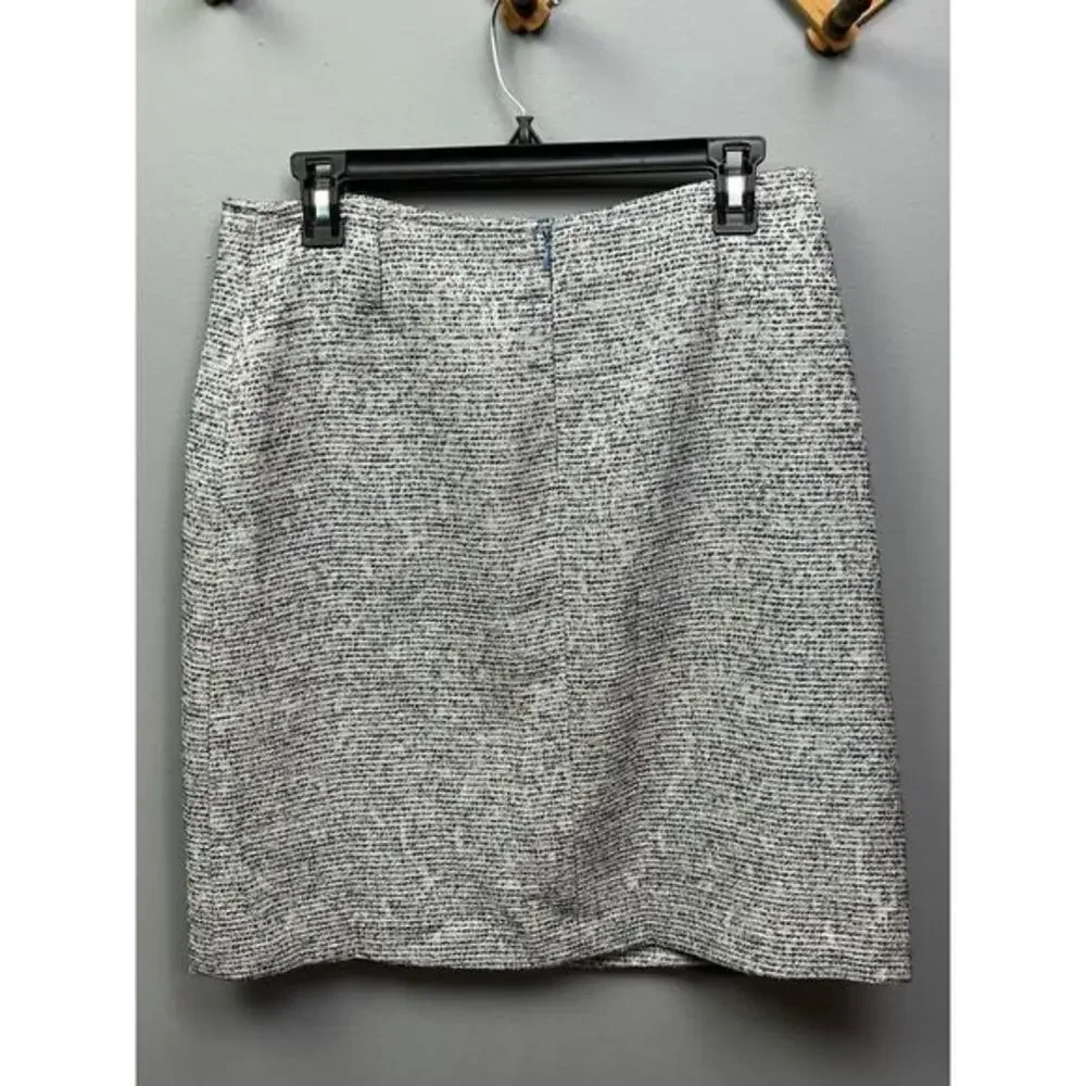 Kasper Skirt Womens size 4P blue tweed pencil Petite‎ Office